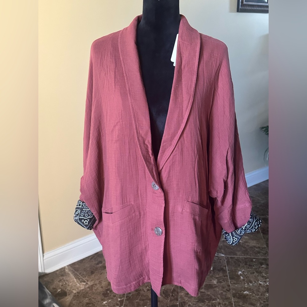 NWT LA MIEL Cotton Blazer Medium